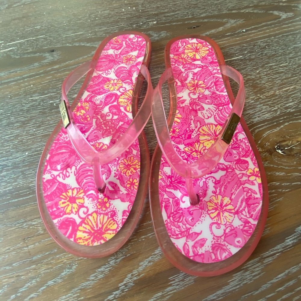 Lily Pulitzer Jelly Flip Flops Size 8